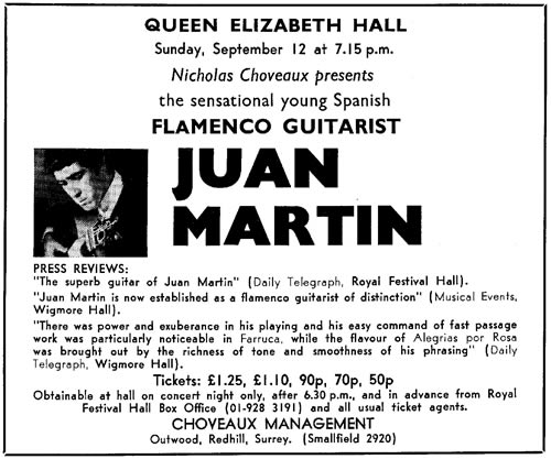 Juan Martin Recital BMG Magazine September 1971