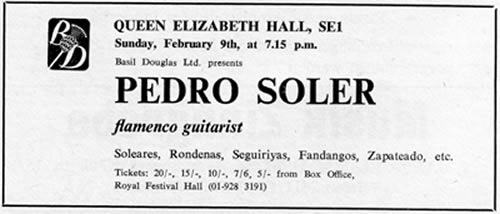 Pedro Soler Recital Queen Elizabeth Hall